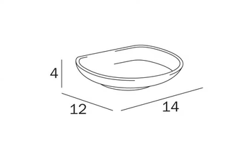 R03110 - Countertop glass soap dish by INDA® - view 3