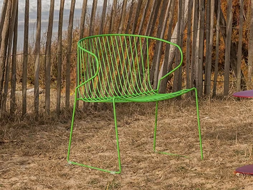 BOLONIA - Garden stackable steel easy chair with armrests by ISIMAR - view 2