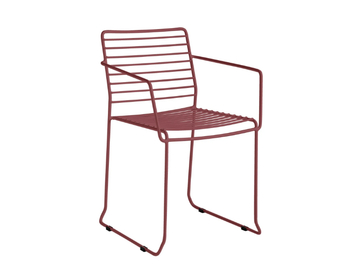 TARIFA - Galvanized steel garden chair with armrests by ISIMAR - view 2