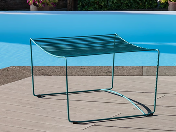 BOLONIA - Rectangular steel garden footstool by ISIMAR - view 2