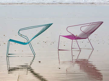 BOLONIA - Stackable steel garden armchair with armrests by ISIMAR - view 2