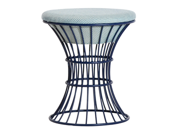 BOLONIA - Low steel garden stool with integrated cushion by ISIMAR - view 2