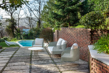 ARENA - 2 seater upholstered galvanized steel outdoor leisure sofa by ISIMAR - view 3