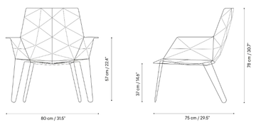 MITJORN - Steel garden armchair with armrests by ISIMAR - view 3