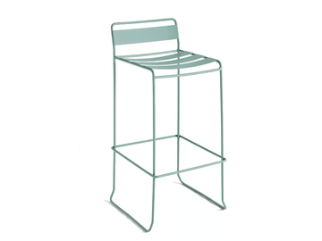 PORTOFINO - Steel garden stool with back by ISIMAR - view 2