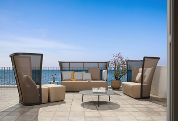 BOLERO 91227L - 2 seater high-back fabric garden sofa by IVINI - view 3