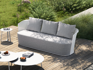 BOLERO 91229E - 3 seater fabric garden sofa by IVINI - view 2