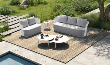 BOLERO 91229E - 3 seater fabric garden sofa by IVINI - view 3