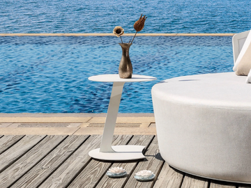 BOLERO 93227 - Round aluminium garden side table by IVINI - view 2