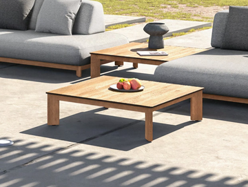 CALA 93333 - Square low teak garden side table by IVINI - view 2