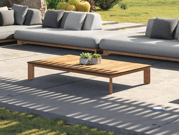 CALA 93333I - Rectangular low teak garden side table by IVINI - view 2