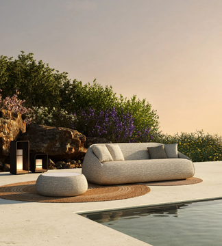 VIGO 91326E - 3 seater Sunbrella® fabric garden sofa by IVINI - view 3