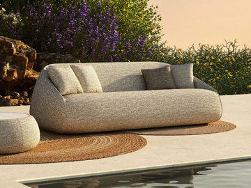 VIGO 91326E - 3 seater Sunbrella® fabric garden sofa by IVINI - view 2