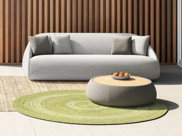 VIGO 93327 - Oval HPL and Sunbrella® fabric low garden side table by IVINI - view 3