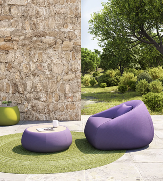 VIGO 93326I/95326II - Low HPL and Sunbrella® fabric garden side table by IVINI - view 3