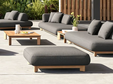 CALA 91333/91333S - Square fabric Sunbrella® garden pouf by IVINI - view 2