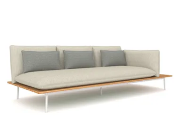 VAIL 91296E-L - 3 seater Sunbrella® fabric garden sofa by IVINI - view 2