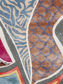 BEIJOS VER. MIAMI AFFAIR - Patterned wool and silk rug by Illulian - view 3