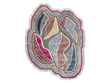 BEIJOS VER. MIAMI AFFAIR - Patterned wool and silk rug by Illulian - view 2
