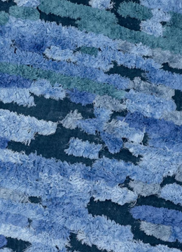 STRIPE VER.A - Patterned rectangular wool and silk rug by Illulian - view 3