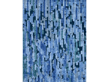 STRIPE VER.A - Patterned rectangular wool and silk rug by Illulian - view 2