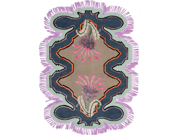 MULTIFARIOUS FLORA VER.C - Patterned wool and silk rug by Illulian - view 2
