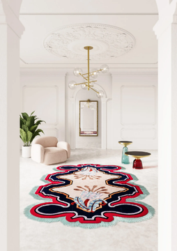 MULTIFARIOUS FLORA VOL.II VERS.A - Himalayan Wool and silk rug with floral pattern by Illulian - view 3