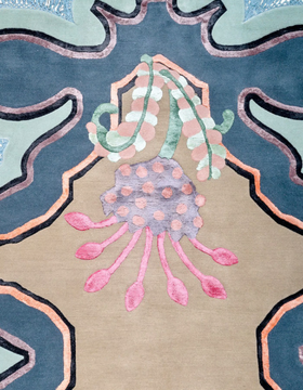 MULTIFARIOUS FLORA VOL.II VERS. B - Himalayan Wool rug with floral pattern by Illulian - view 3