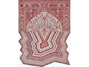 EVOLUTION I - Rectangular handmade Himalayan Wool rug by Illulian - view 2