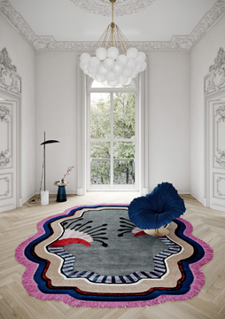 FLORALIA YARD VOL. II VERS. A - Patterned rug in Himalayan wool and silk by Illulian - view 3
