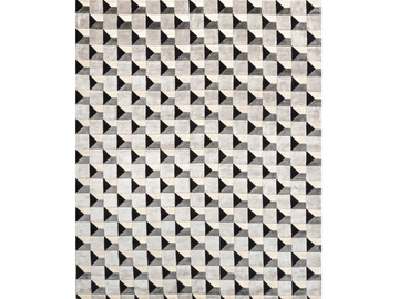 GRID VERS. A - Himalayan wool, pure silk and vegetable colors rug by Illulian - view 2