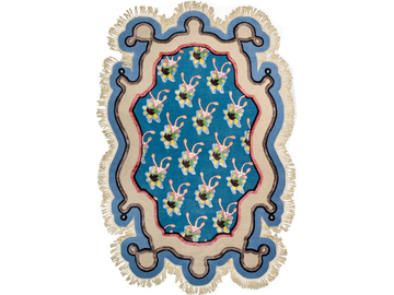 HABITUS GARDEN VOL.II VERS. B - Himalayan Wool and silk rug with floral pattern by Illulian - view 2