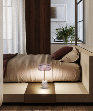 ESTER - Handmade crystal table lamp with dimmer by Italamp - view 3