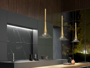 BAFFO 7026 - LED blown glass pendant lamp by Italamp - view 3