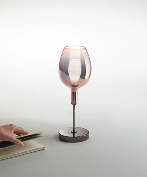 ROSÈ CORDLESS - LED glass table lamp by Italamp - view 3