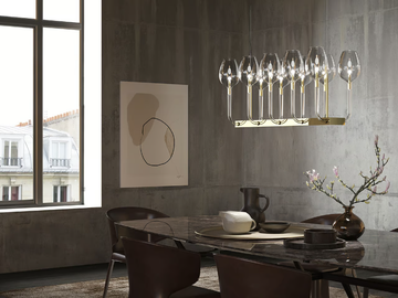 ROSÈ 3050/L10 - LED blown glass and metal chandelier by Italamp - view 3