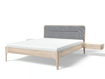 AIRA 160x200L - Wooden double bed with integrated nightstands by JAVORINA - view 3