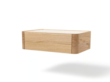 AIRA - Rectangular wall-mounted wooden bedside table by JAVORINA - view 2