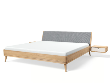 TERRA 200x200L - Wooden double bed with integrated nightstands by JAVORINA - view 2