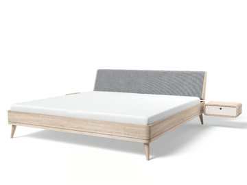 TERRA 200x200L - Wooden double bed with integrated nightstands by JAVORINA - view 3