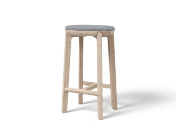 JURO 65 - Solid wood stool with integrated cushion by JAVORINA - view 3