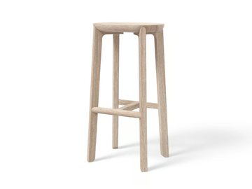 JURO 75 - Solid wood barstool with footrest by JAVORINA - view 3