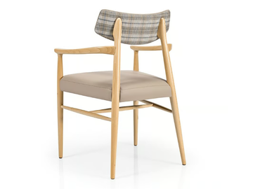 BIZU M1131UU - Upholstered wooden chair with armrests by JMS - view 3