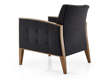 CASSIS - Tufted fabric easy chair with armrests by JMS - view 3
