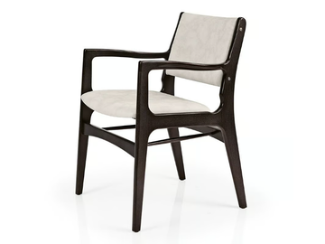 GEMMA M1082C - Wooden chair with armrests with integrated cushion by JMS - view 2