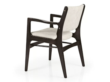 GEMMA M1082C - Wooden chair with armrests with integrated cushion by JMS - view 3