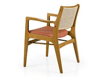 GEMMA M1084CUUPA - Upholstered wooden chair with armrests by JMS - view 3