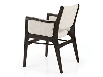 GEMMA M1086C - Upholstered leather chair with armrests by JMS - view 3