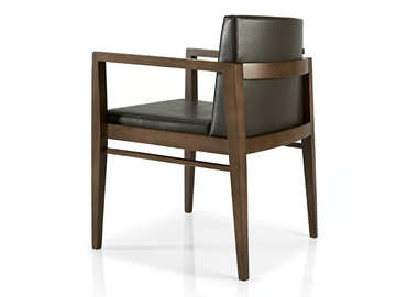 SERENA - Leather chair with armrests by JMS - view 3