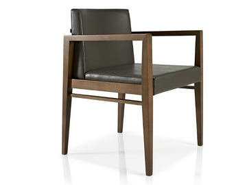 SERENA - Leather chair with armrests by JMS - view 2